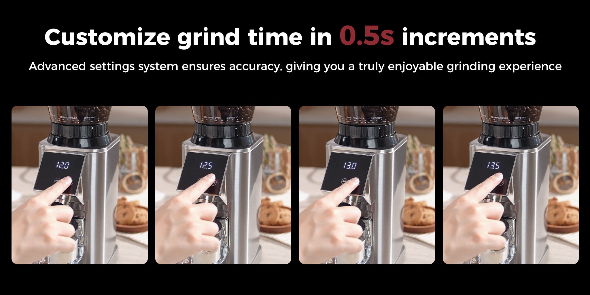 TUNI E2 Gen3 Starter Set(Ivory) - Espresso Machine with G1 Conical Burr Grinder