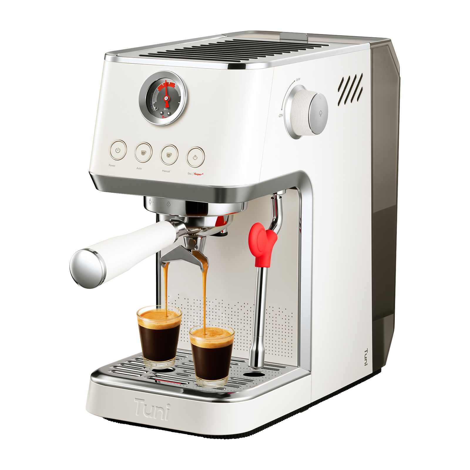 Tuni E2 Gen2 Espresso Machine with Super+ Steam Power, PID NTC System, Dual Boiler 20 Bar Espresso Coffee Machine