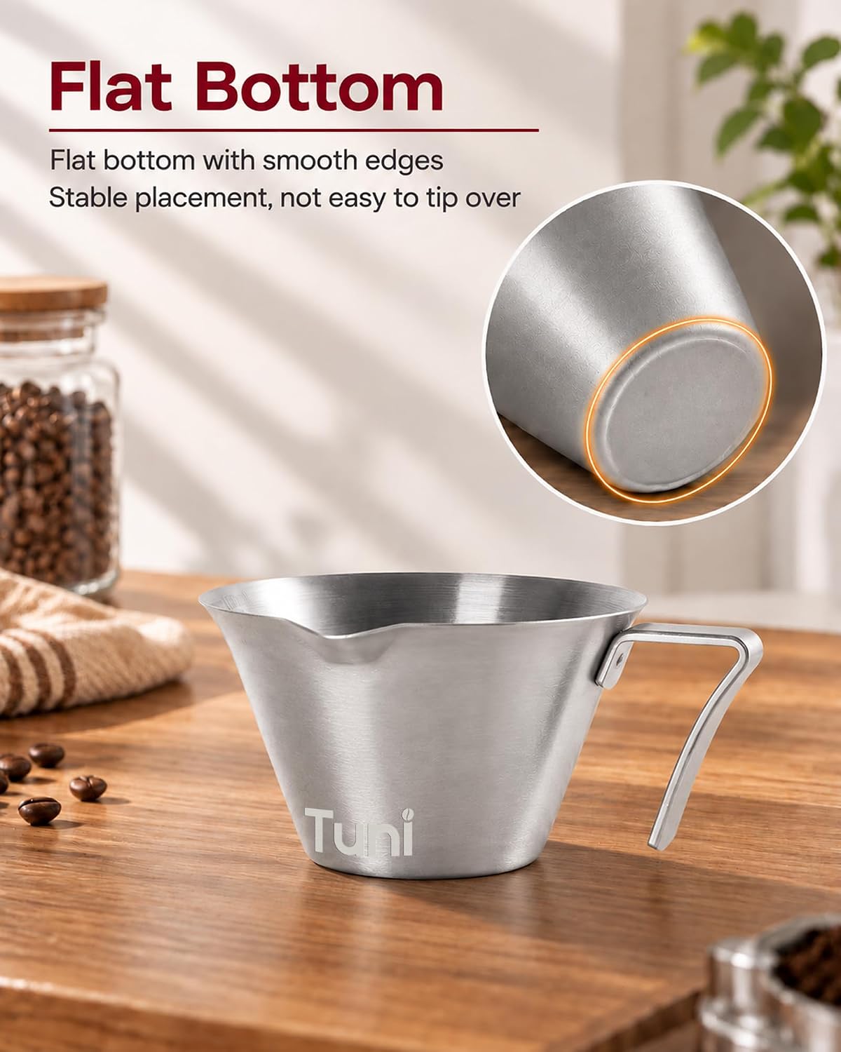 3.4oz/100ml Stainless Steel Espresso Shot Cup | TUNI