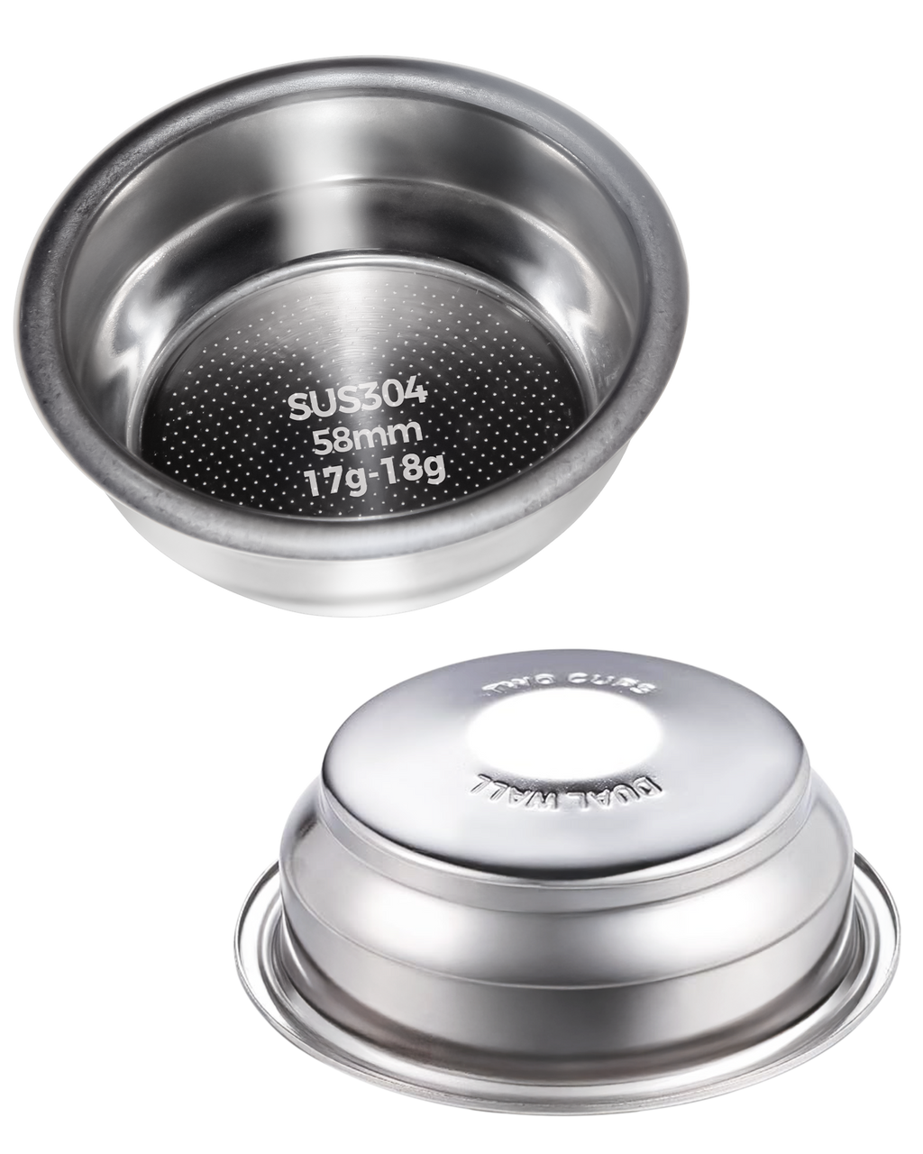 58mm Dual Wall Filter Basket, Pressurized Filter Basket Portafilter