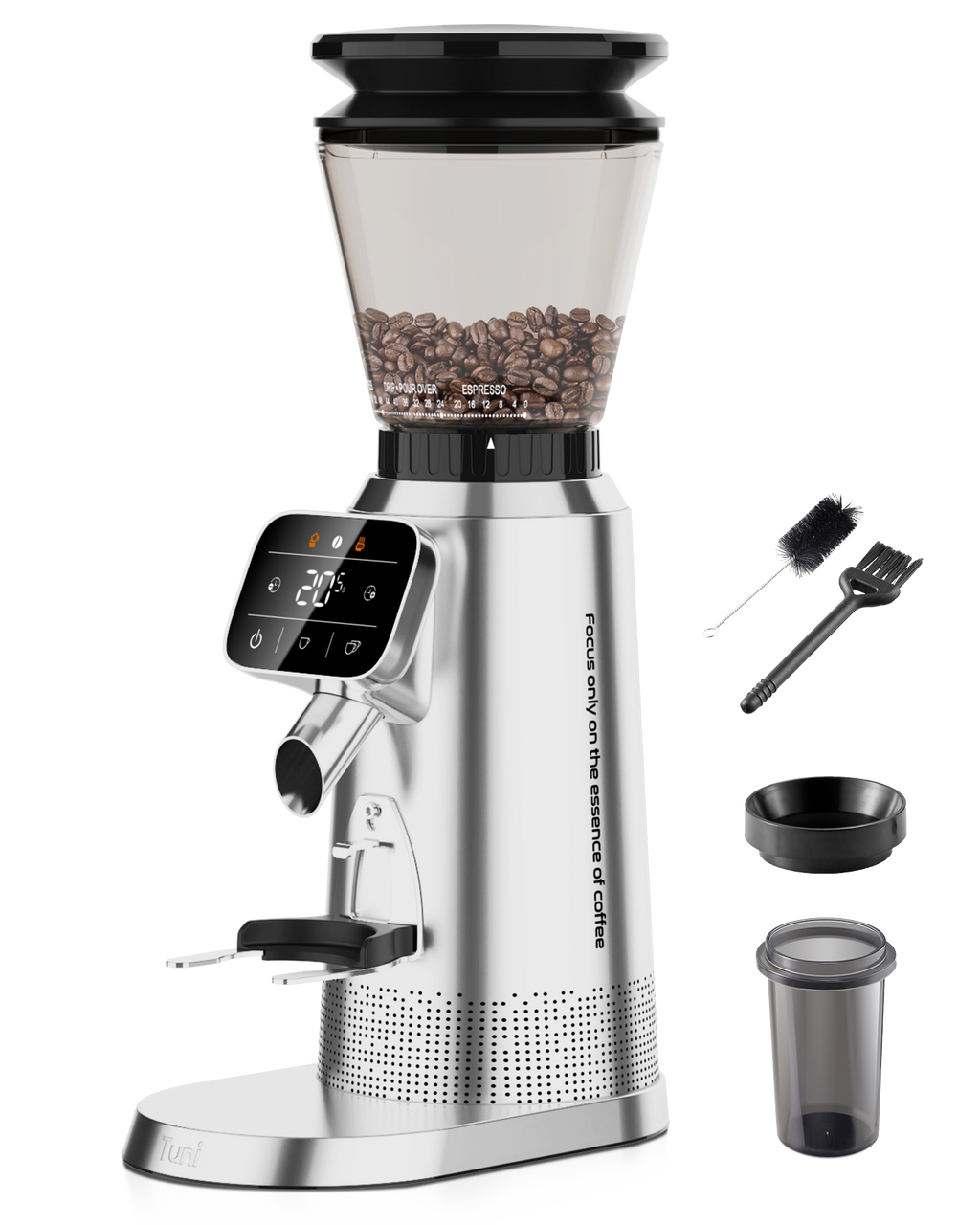 70 Grinding Setting Espresso Coffee Bean Grinder | TUNI G2 Sliver