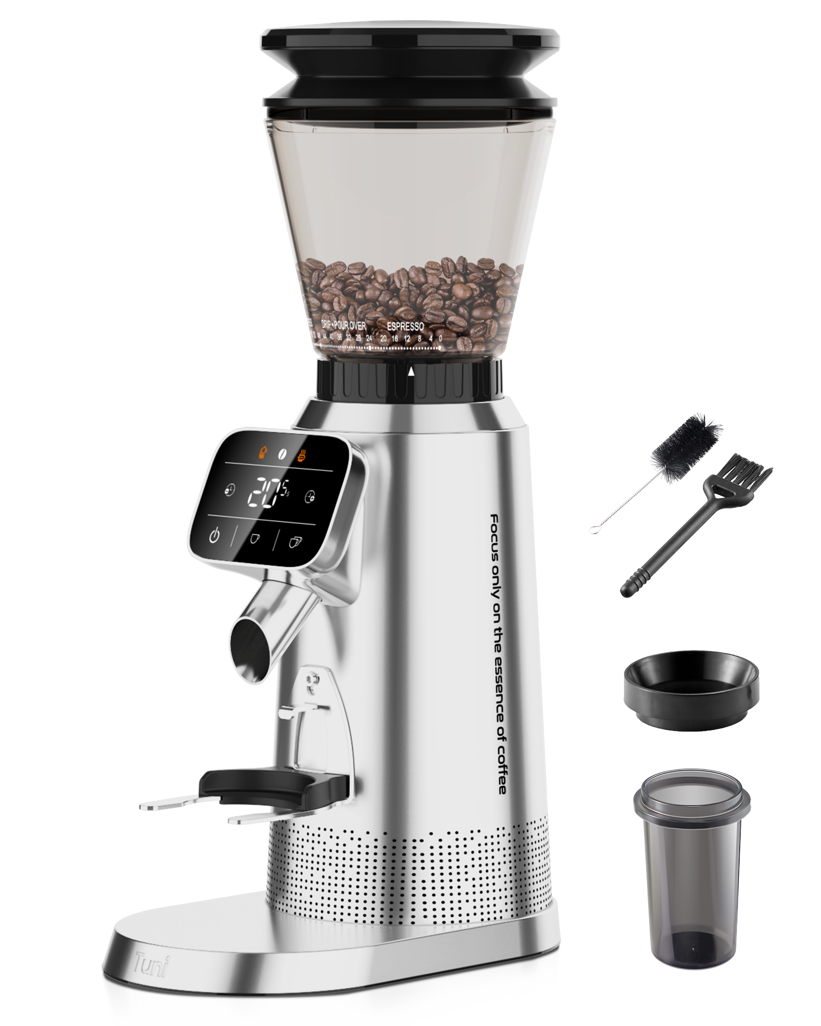 70 Grinding Setting Espresso Coffee Bean Grinder | TUNI G2 Sliver