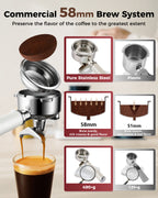 Espresso Machine with Espresso Grinder|E2+G1 Noir