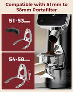 70 Grinding Setting 40mm Conical Burr Grinder Espresso Coffee Bean Grinder | TUNI G2 Black
