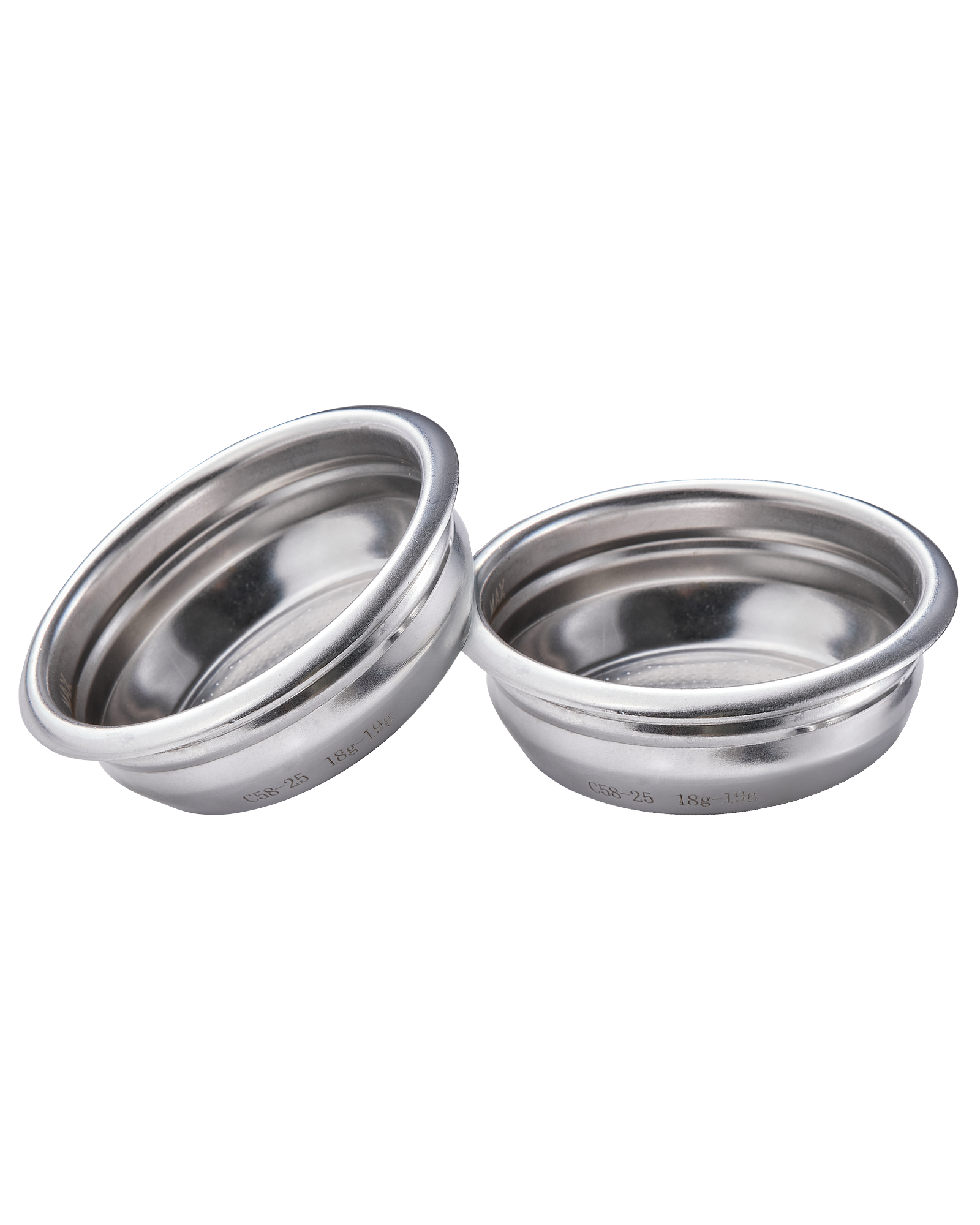 2pcs 58mm Single Wall Filter Basket, 17-18g Non Pressurized Portafilter Basket for E2