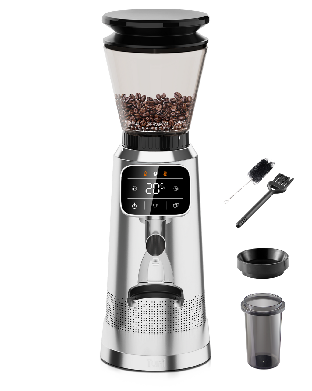 70 Grinding Setting Espresso Coffee Bean Grinder | TUNI G2 Sliver