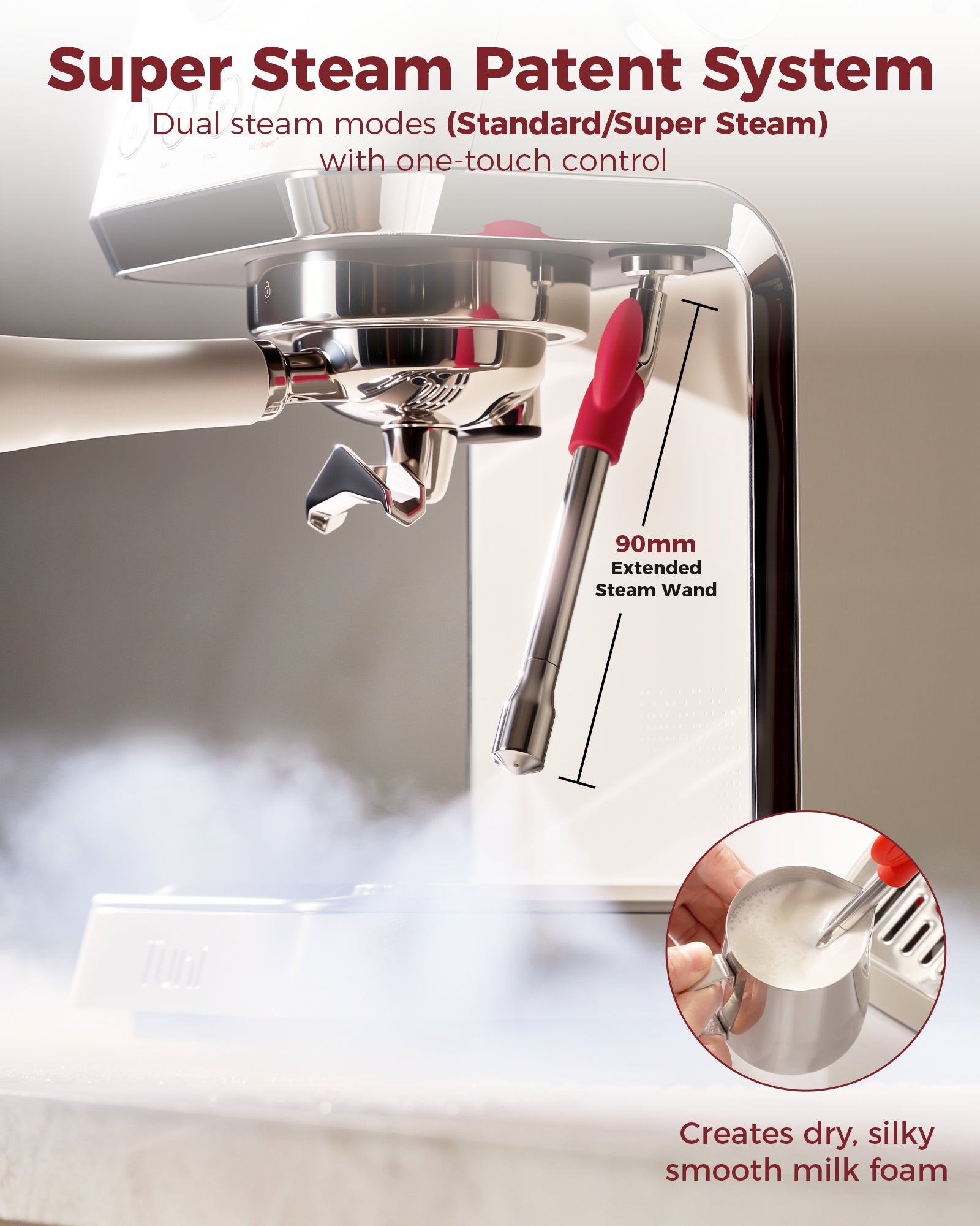 TUNI E2 Gen3 Starter Set(Silver) - Espresso Machine with G1 Conical Burr Grinder