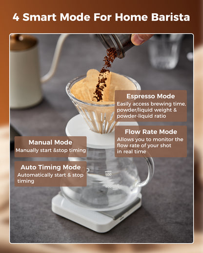Coffee Scale with Timer, 0.1g Accurate Digital Espresso Scale| TUNI