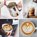 12oz/350ml Milk Frothing Pitcher Milk Jug Steaming Cup | Stainless Steel | Tuni