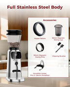 70 Grinding Setting Espresso Coffee Bean Grinder | TUNI G2 Sliver