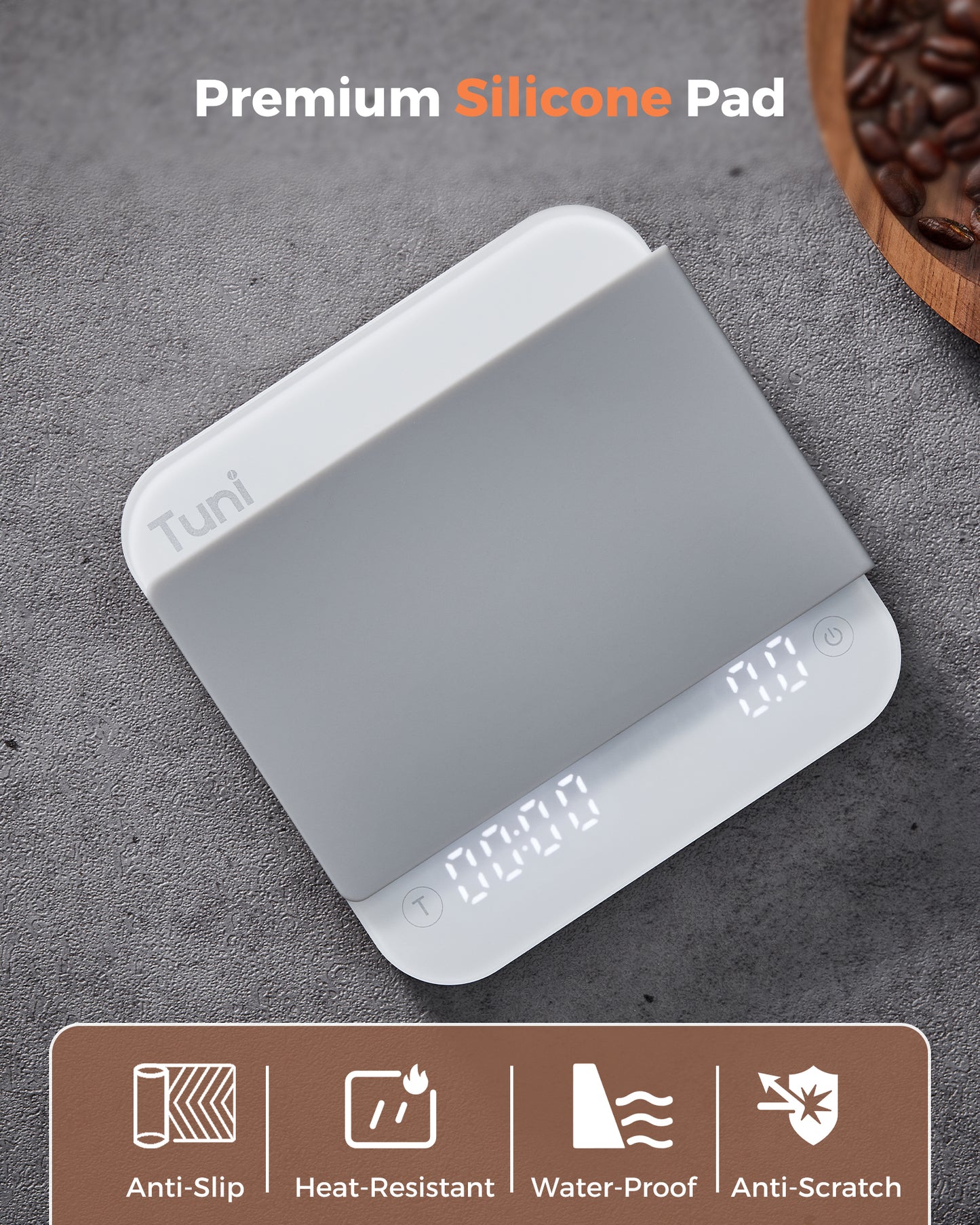 Coffee Scale with Timer, 0.1g Accurate Digital Espresso Scale| TUNI