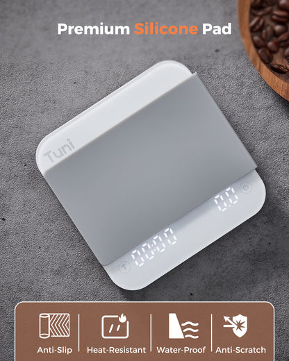 Coffee Scale with Timer, 0.1g Accurate Digital Espresso Scale| TUNI
