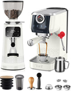 E2 Espresso Machine with G3 Flat Burr Grinder Combo