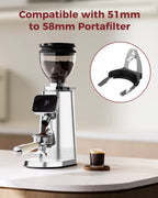 Flat Burr Grinder, 64mm Espresso Grinder 100 Grinding Setting Coffee Grinder| TUNI G3 Sliver