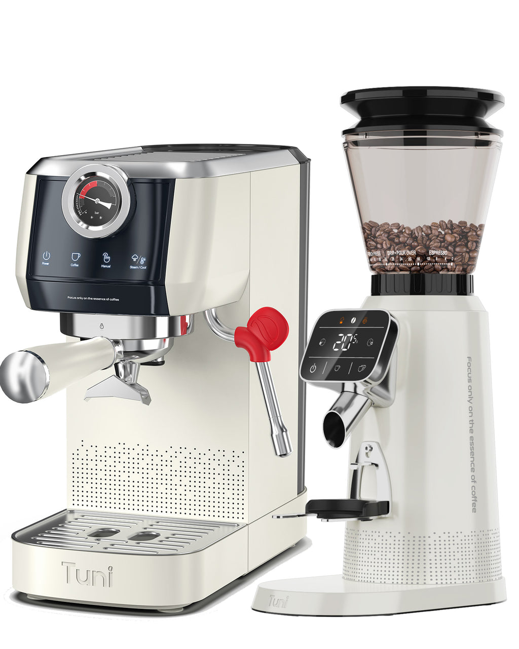 G2 Conical Burr Grinder with E2 Espresso Machine | TUNI E2+ G2 Combo
