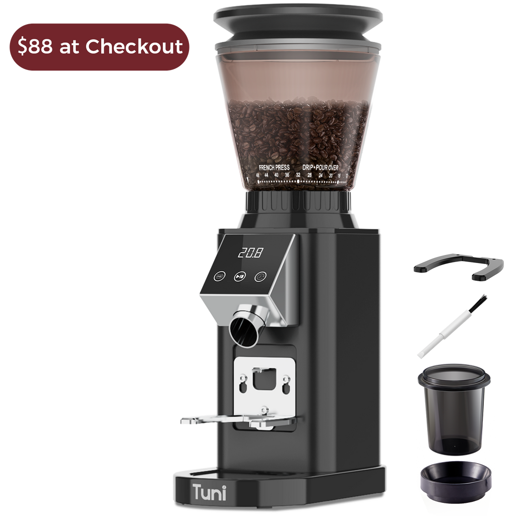 48Grinding Setting Conical Burr Espresso Grinder| TUNI Noir