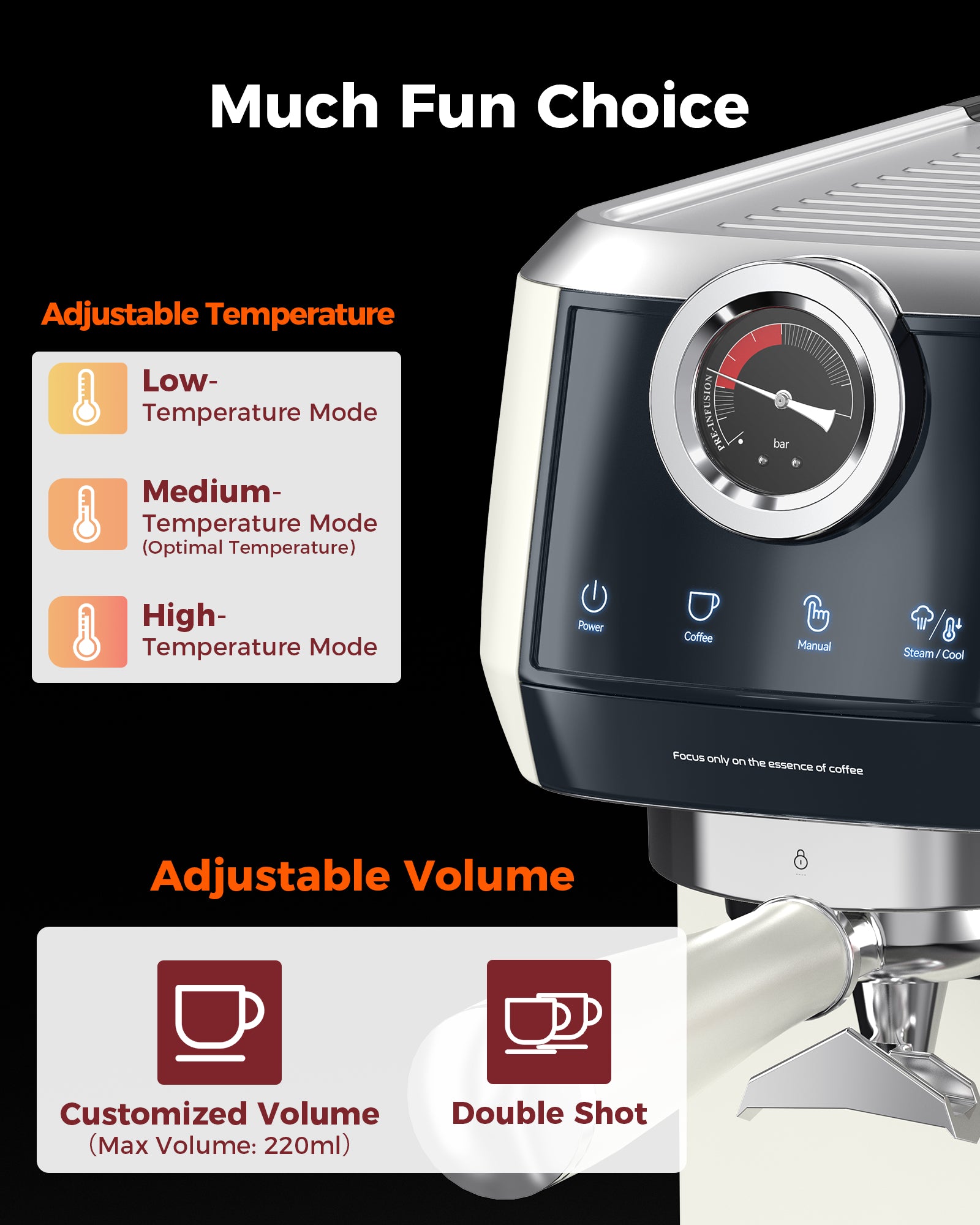 [Upagrade] E2 Espresso Machine Dual Boiler 58mm Brew Head With 20Bar Pump | Tuni