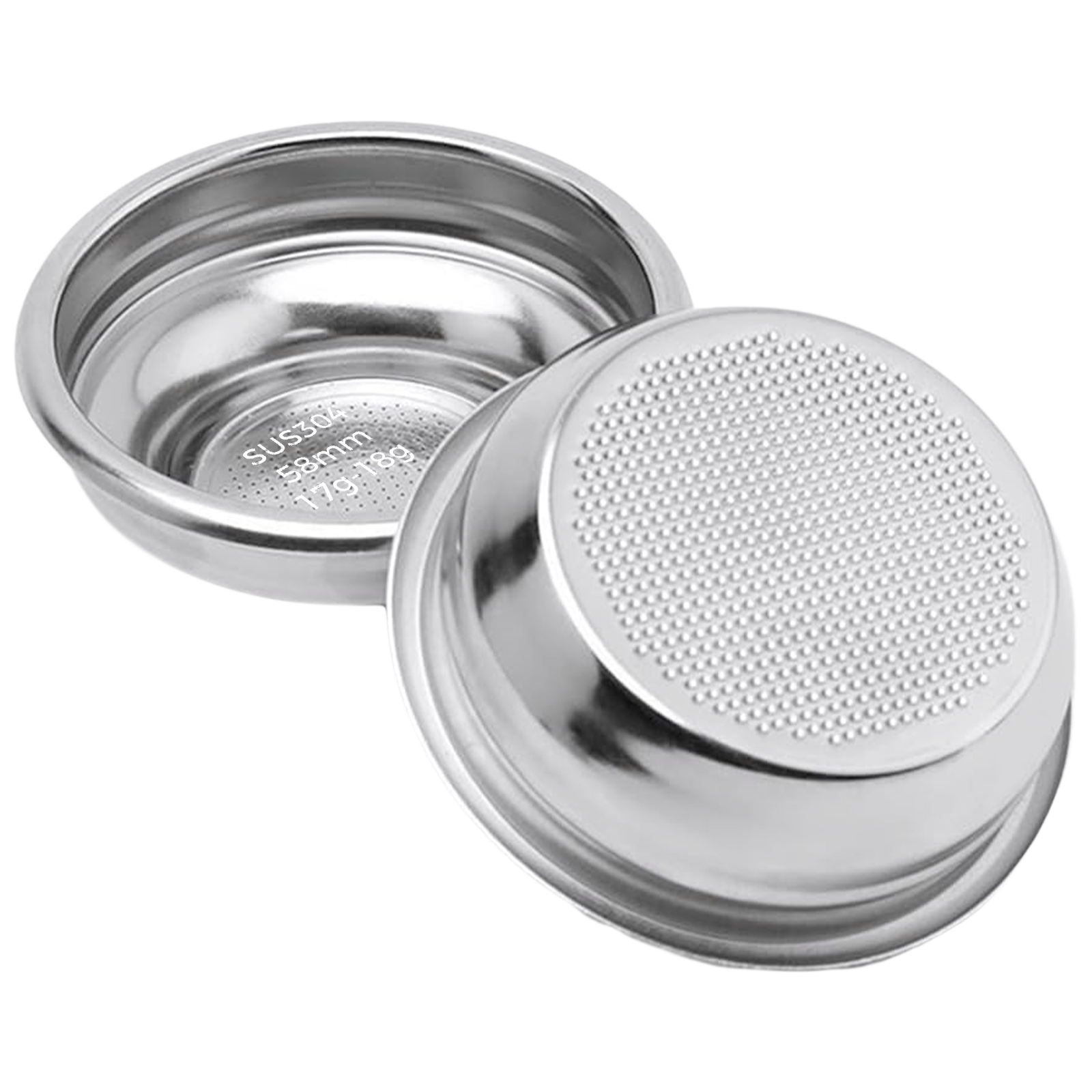 2pcs 58mm Single Wall Filter Basket, 17-18g Non Pressurized Portafilter Basket for E2