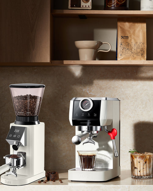 espresso machine with burr grinder