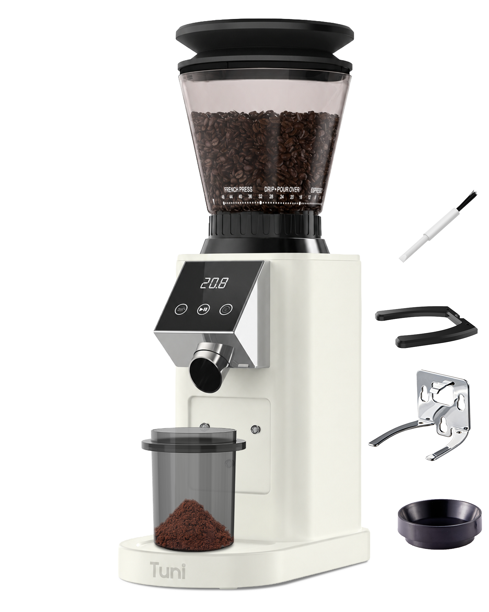 G1-W Conical Burr Grinder, Espresso Grinder for Coffee Bean | 48 Grind Settings | Tuni