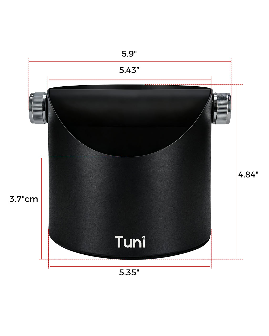 Espresso Knock Box With Removable Knock Bar and Non-Slip Base Gift | TUNI