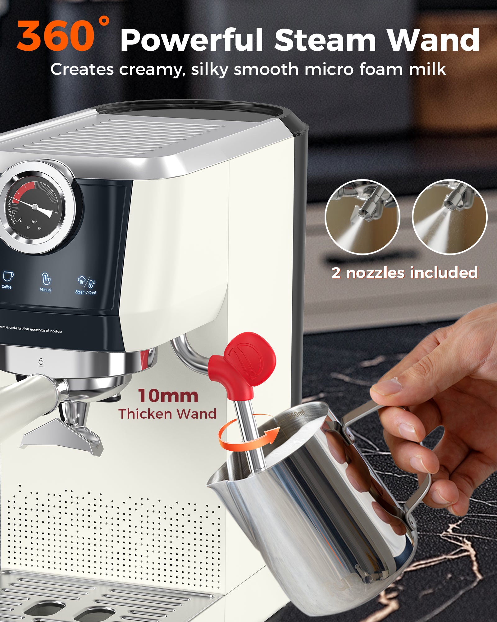 [Upagrade] E2 Espresso Machine Dual Boiler 58mm Brew Head With 20Bar Pump | Tuni